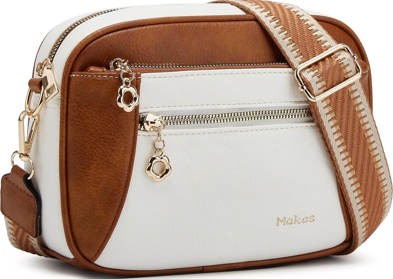 Makes Crossbody Purse for Women Small Crossbody Bags Trendy Vegan Leather with Adjustable Shoulder Straps Gift for Mother Wife Mom - Image 1